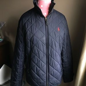 Ralph Lauren Quilted Navy Zip-Up Coat